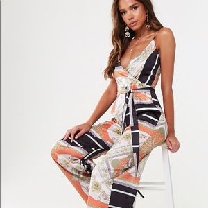 Misguided Satin Baroque Jumpsuit